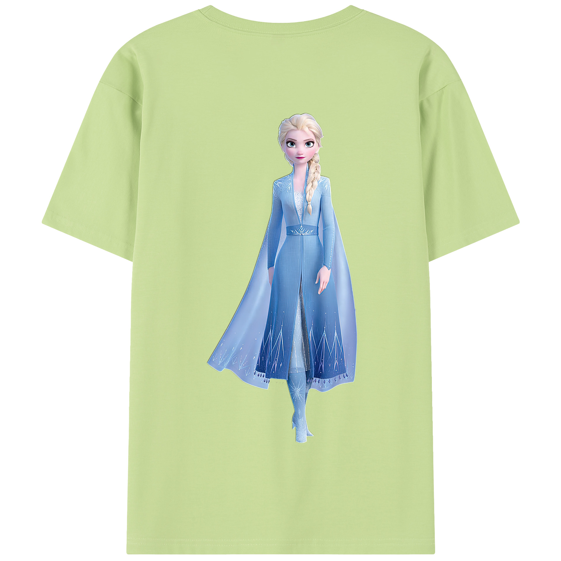 （画像用） アナと雪の女王 アンナ エルサ Frozen Anna Elsa 綿100％半袖Tシャツ（背面プリント）